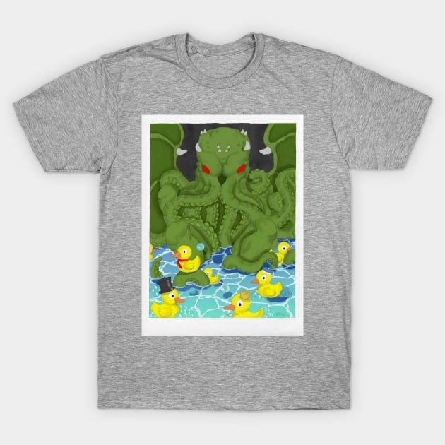 Cthulhu takes a bubble bath. T-Shirt by LeahHa